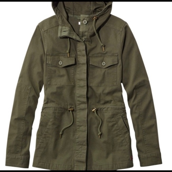 Ambiance Utility Jacket. Khaki green hooded. - Picture 2 of 11
